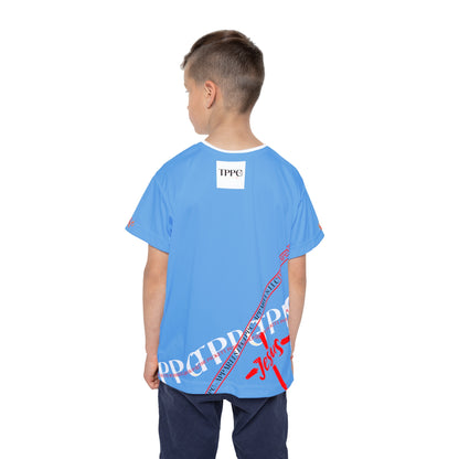 Kids Sport "Jesus Cross" Blue Jersey/Tee-By:"TPPG" Juniors/Kids Collections