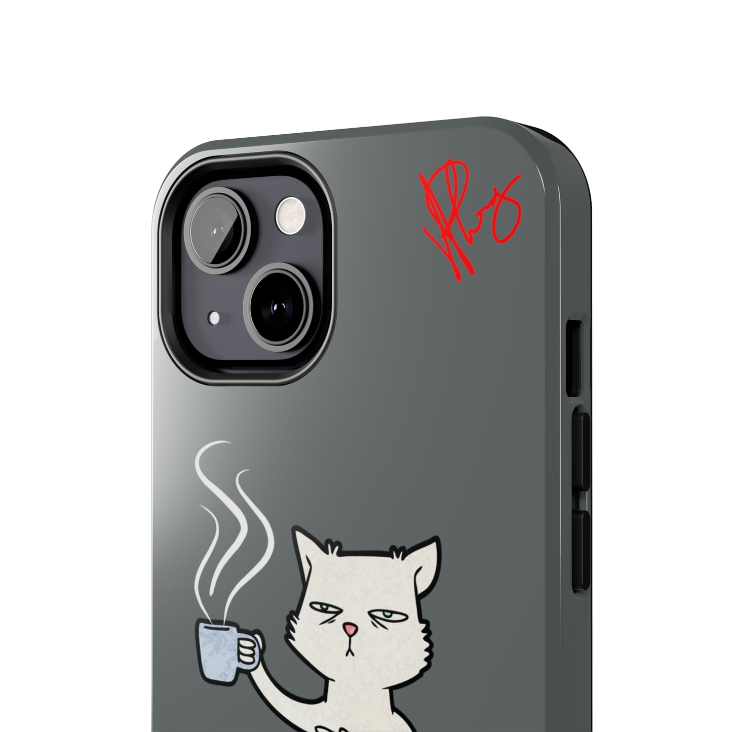 Another Lovely Grey - Cutie "Coffee Cat" Pet Design Verision from the 'TPPG Collection' Line carries Several sizes of the "iPhone Series" Tough Phone Cases