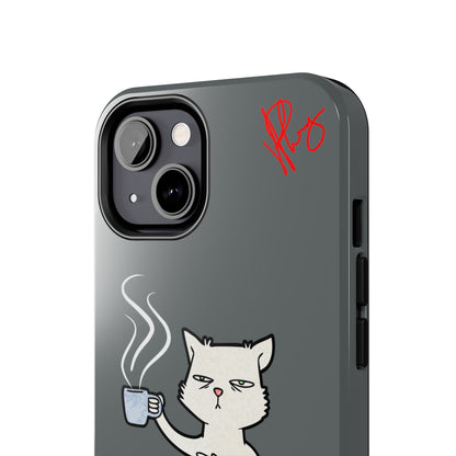 Another Lovely Grey - Cutie "Coffee Cat" Pet Design Verision from the 'TPPG Collection' Line carries Several sizes of the "iPhone Series" Tough Phone Cases