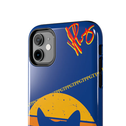 Custom Cat Design Phone Cases "Peek-A-BOOO.." (Black Multi-Colored)