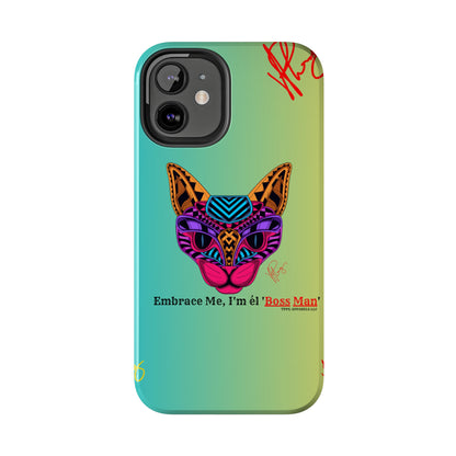 Pets Designed Phone Cases - iPhone/ Samsung Galaxy & GooglePixel ("Embrace Me.."1) (Green/Yellow Hue Color)