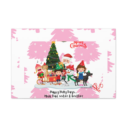 Happy Holidays-"TPPG Brand Christmas Collection" - Canvas Gallery Wraps "- in Bold colors