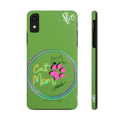 Guys here's another one of our Cutest "Cat Mom" Pet Designs (in a Light Green Base Color) Verision from the 'TPPG Collection' Line carries Several sizes of the "iPhone Series" Tough Phone Cases