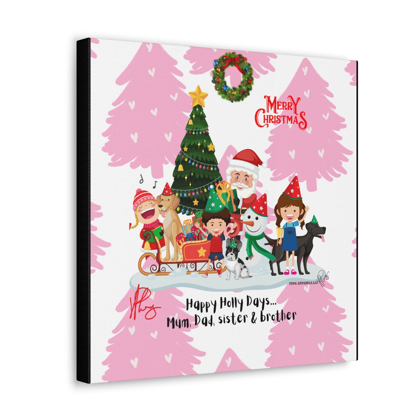 Holidays Time-"TPPG Brand Christmas Collection" - Canvas Gallery Wraps "- in Bold  familiar colors