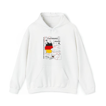 "Germany" Style Design Print Unisex Heavy Blend™ Hooded Sweatshirt - 6 sizes & colors to choose from