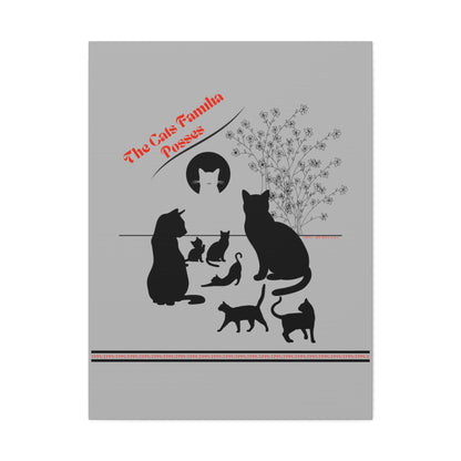 From our "TPPG Brand Pet Collection" - "The Cat Familia Posses.." Canvas Gallery Wraps in Lt. Grey