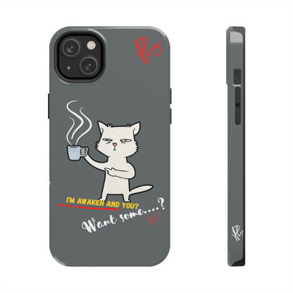 Another Lovely Grey - Cutie "Coffee Cat" Pet Design Verision from the 'TPPG Collection' Line carries Several sizes of the "iPhone Series" Tough Phone Cases