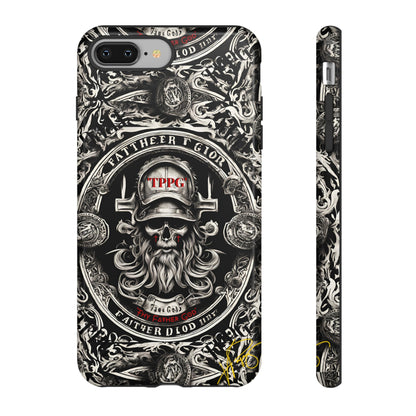 "Father God" iPhone/Google Pixel & Samsung Tough Phone Case (Black/Red & Grey)