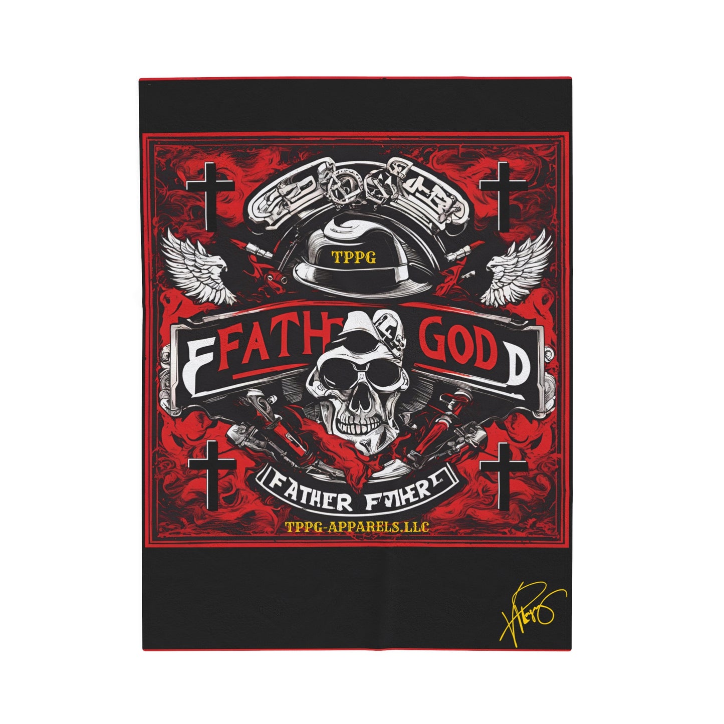 Plush "Father God Bikers" Blanket