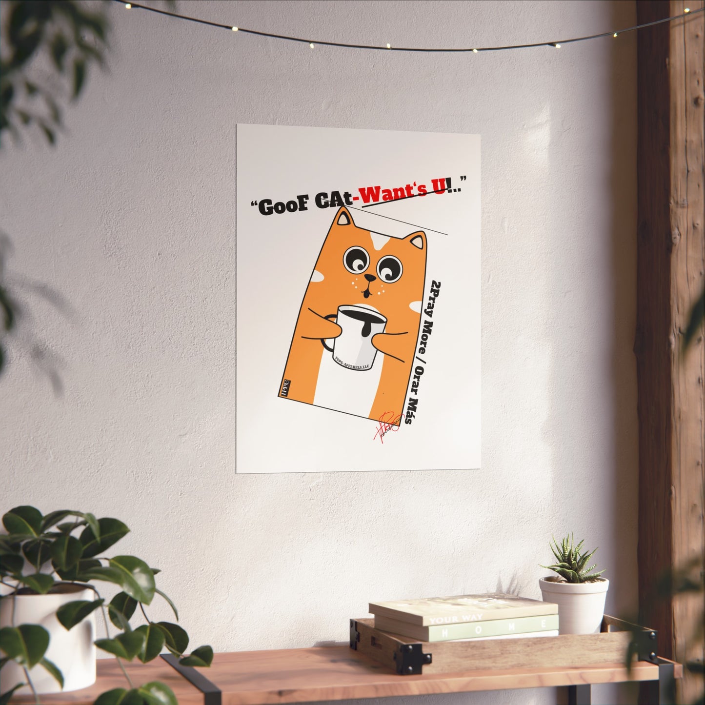 Vertical "GooF CAt" Matte Posters