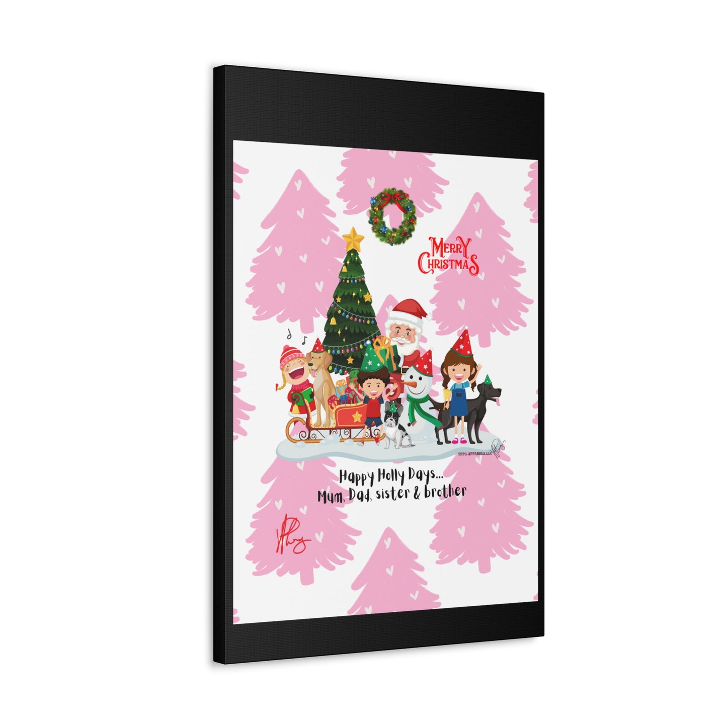 Holidays Time-"TPPG Brand Christmas Collection" - Canvas Gallery Wraps "- in Bold  familiar colors