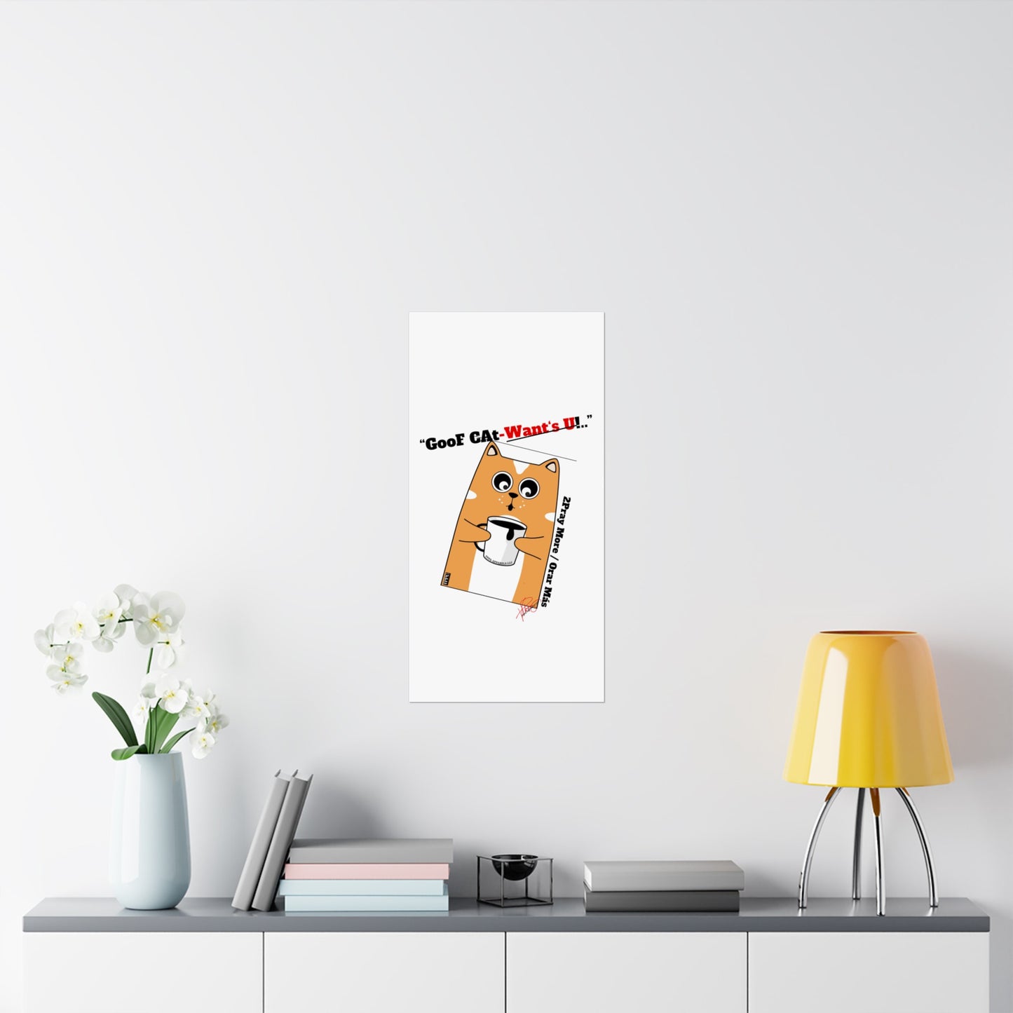 Vertical "GooF CAt" Matte Posters