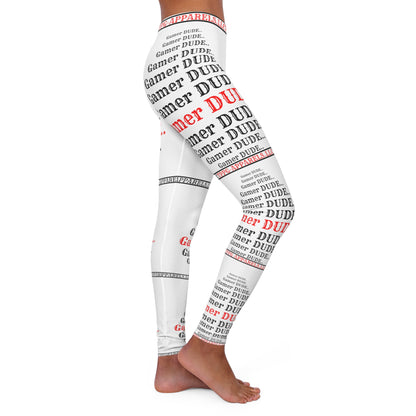 Our (White) Sexy & Stylish Women's "Gamer" Spandex Leggings with different sizes By the "TPPG-Apparels" Stylish Brands