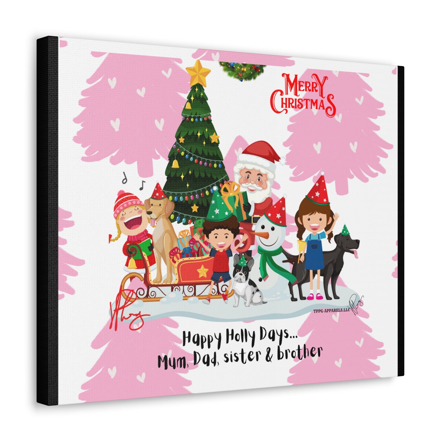 Holidays Time-"TPPG Brand Christmas Collection" - Canvas Gallery Wraps "- in Bold  familiar colors