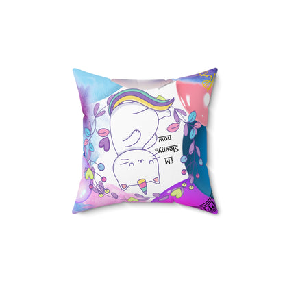 (Toddler/Kid) Spun Polyester Square Pillow (4 sizes-White Bgd) - By: "TPPG KIds Collection"