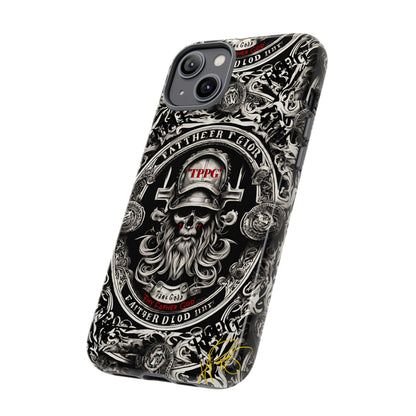 "Father God" iPhone/Google Pixel & Samsung Tough Phone Case (Black/Red & Grey)