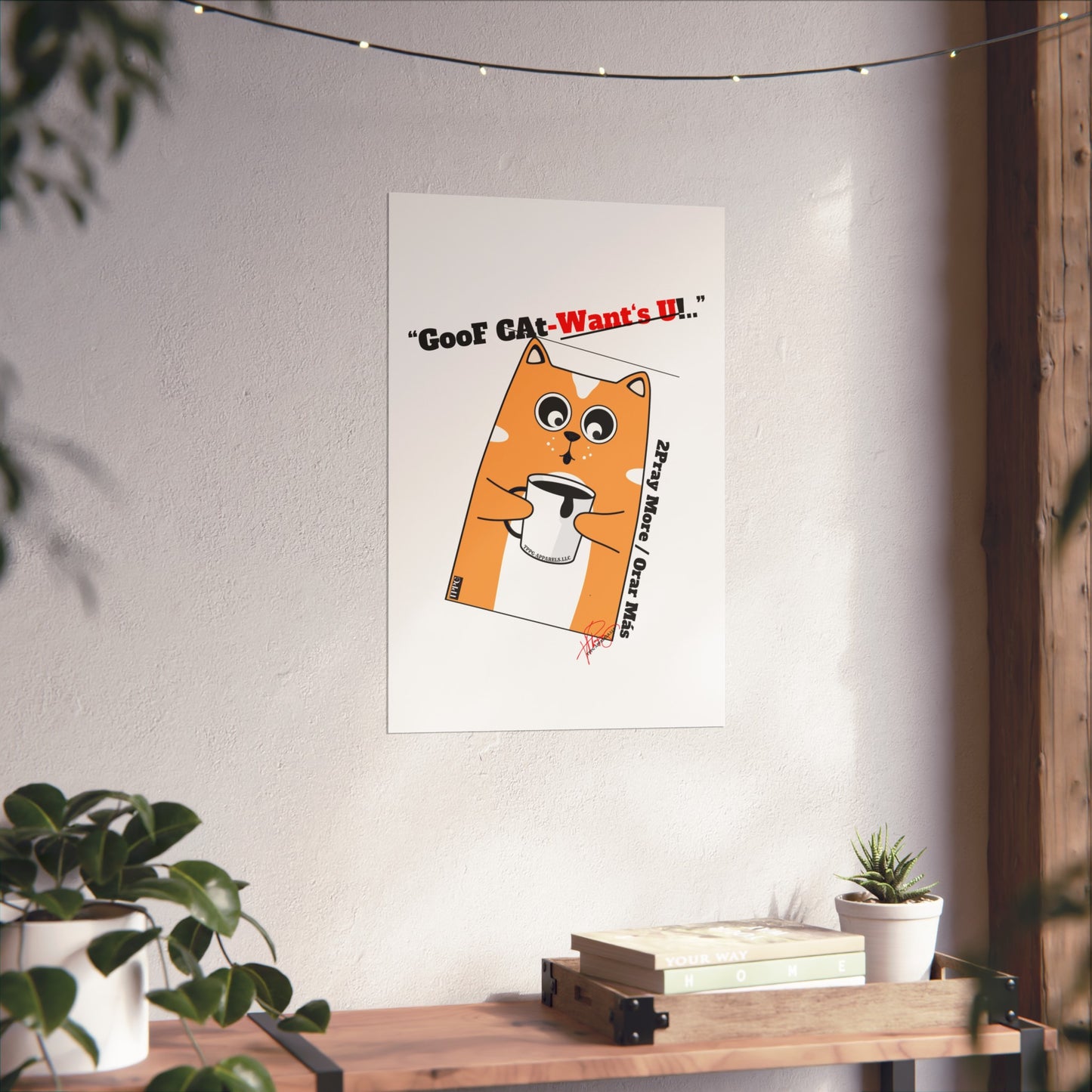 Vertical "GooF CAt" Matte Posters