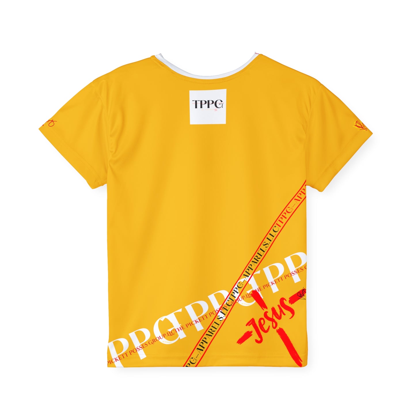 Kids Sport "Jesus Cross" Yellow Jersey/Tee-By:"TPPG" Juniors/Kids Collections