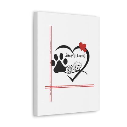 From our "TPPG Brand Pet Collection" - Canvas Gallery Wraps " Simply Loved"- in White