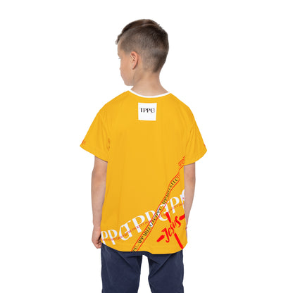 Kids Sport "Jesus Cross" Yellow Jersey/Tee-By:"TPPG" Juniors/Kids Collections