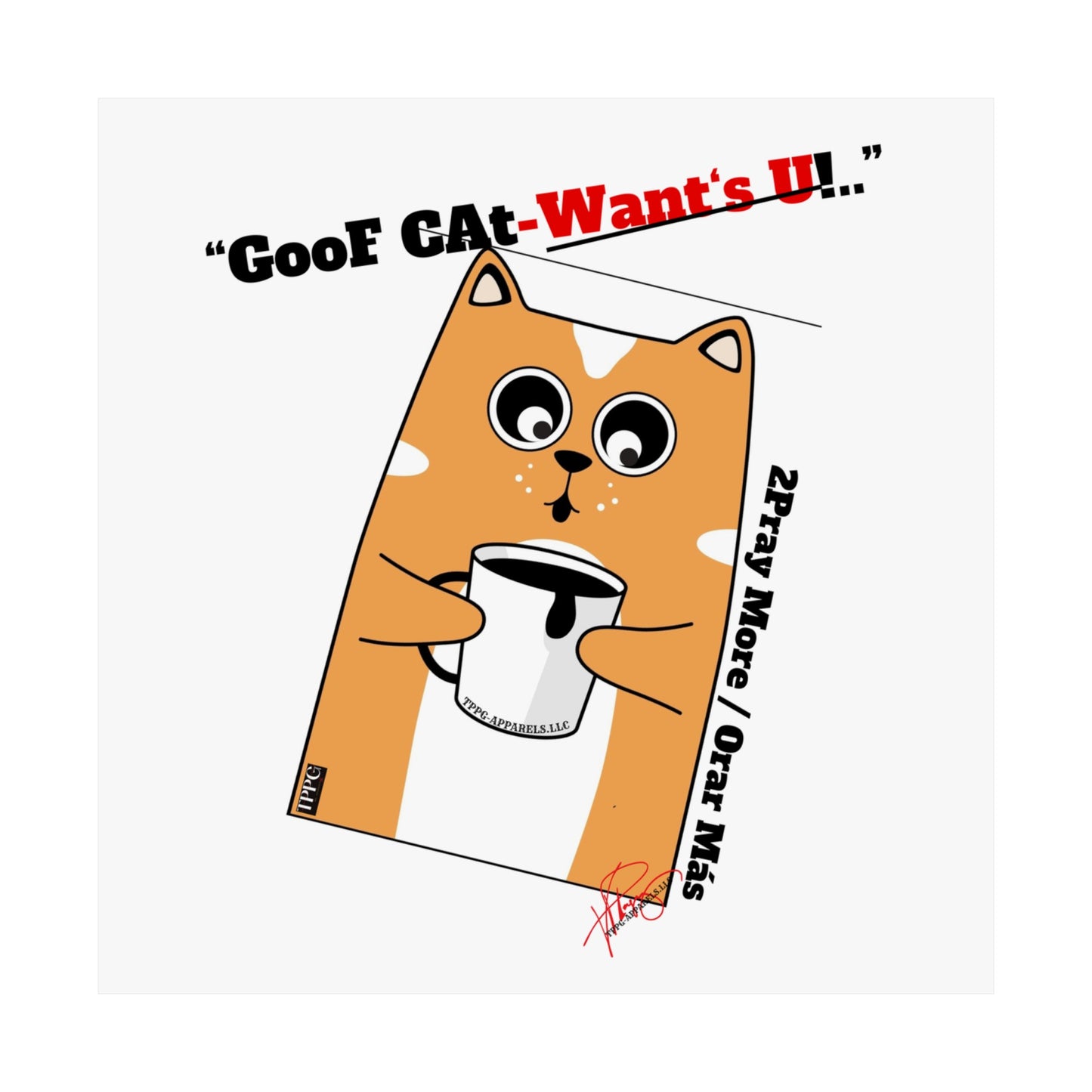 Vertical "GooF CAt" Matte Posters