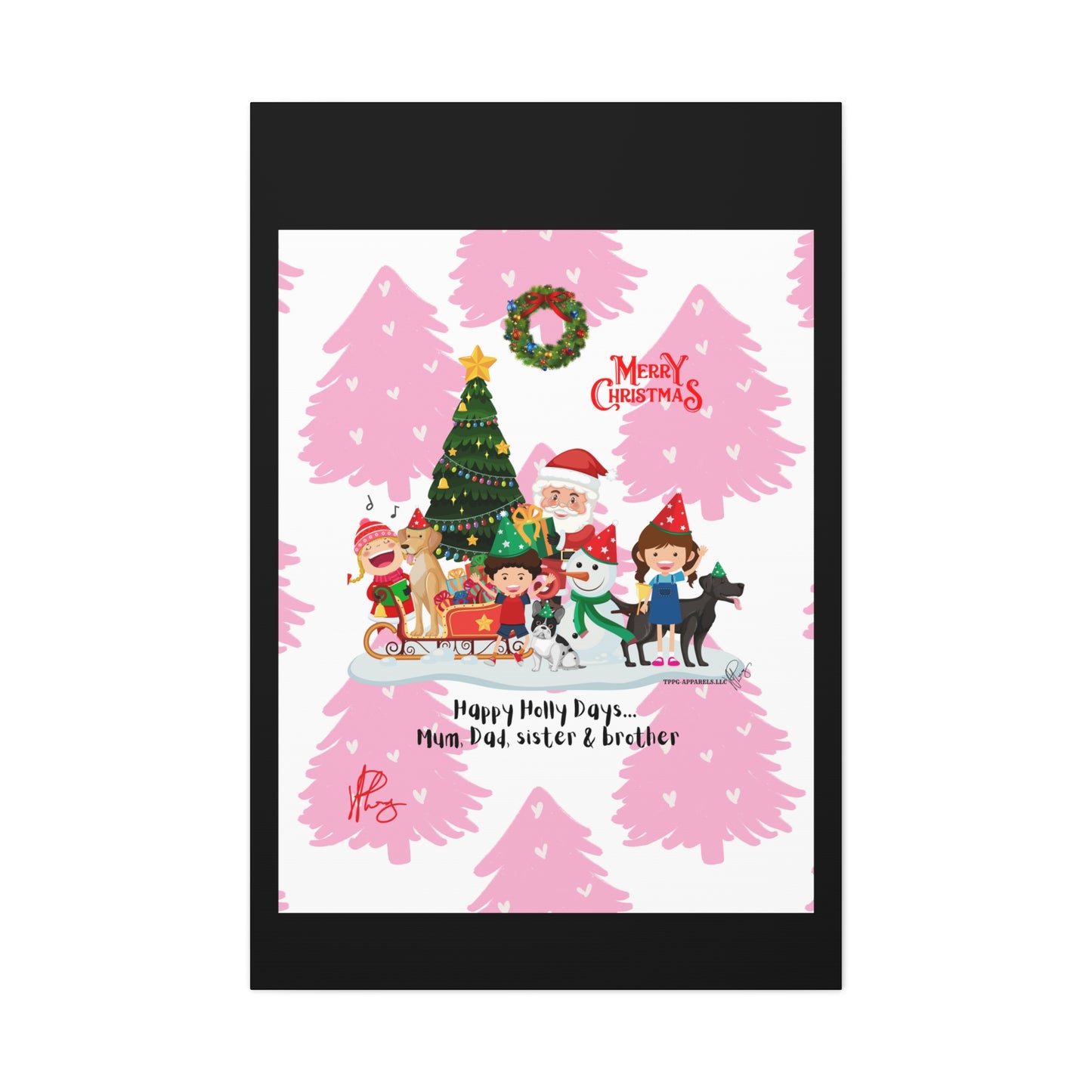 Holidays Time-"TPPG Brand Christmas Collection" - Canvas Gallery Wraps "- in Bold  familiar colors