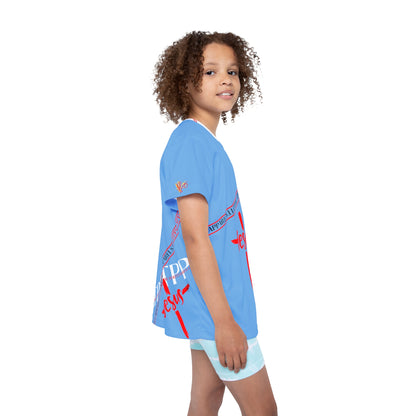 Kids Sport "Jesus Cross" Blue Jersey/Tee-By:"TPPG" Juniors/Kids Collections