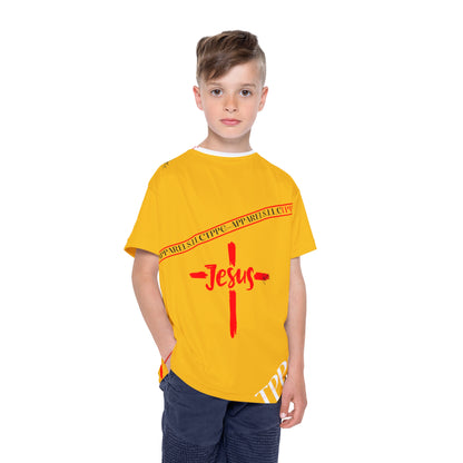 Kids Sport "Jesus Cross" Yellow Jersey/Tee-By:"TPPG" Juniors/Kids Collections