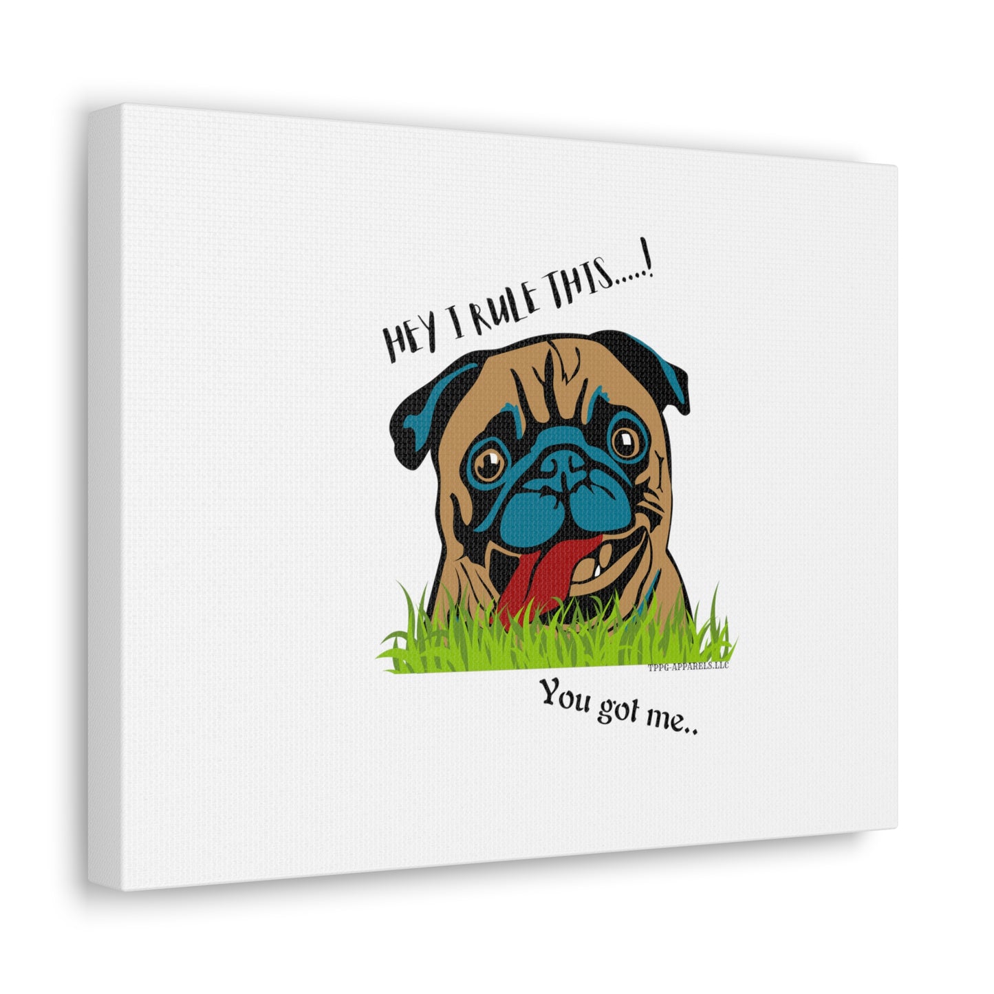 From our "TPPG Brand Pet Collection" ('HEY, I Rule This..")- Canvas Gallery Wraps - on White