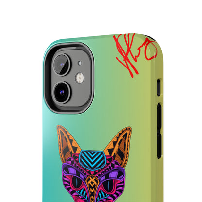 Pets Designed Phone Cases - iPhone/ Samsung Galaxy & GooglePixel ("Embrace Me.."1) (Green/Yellow Hue Color)