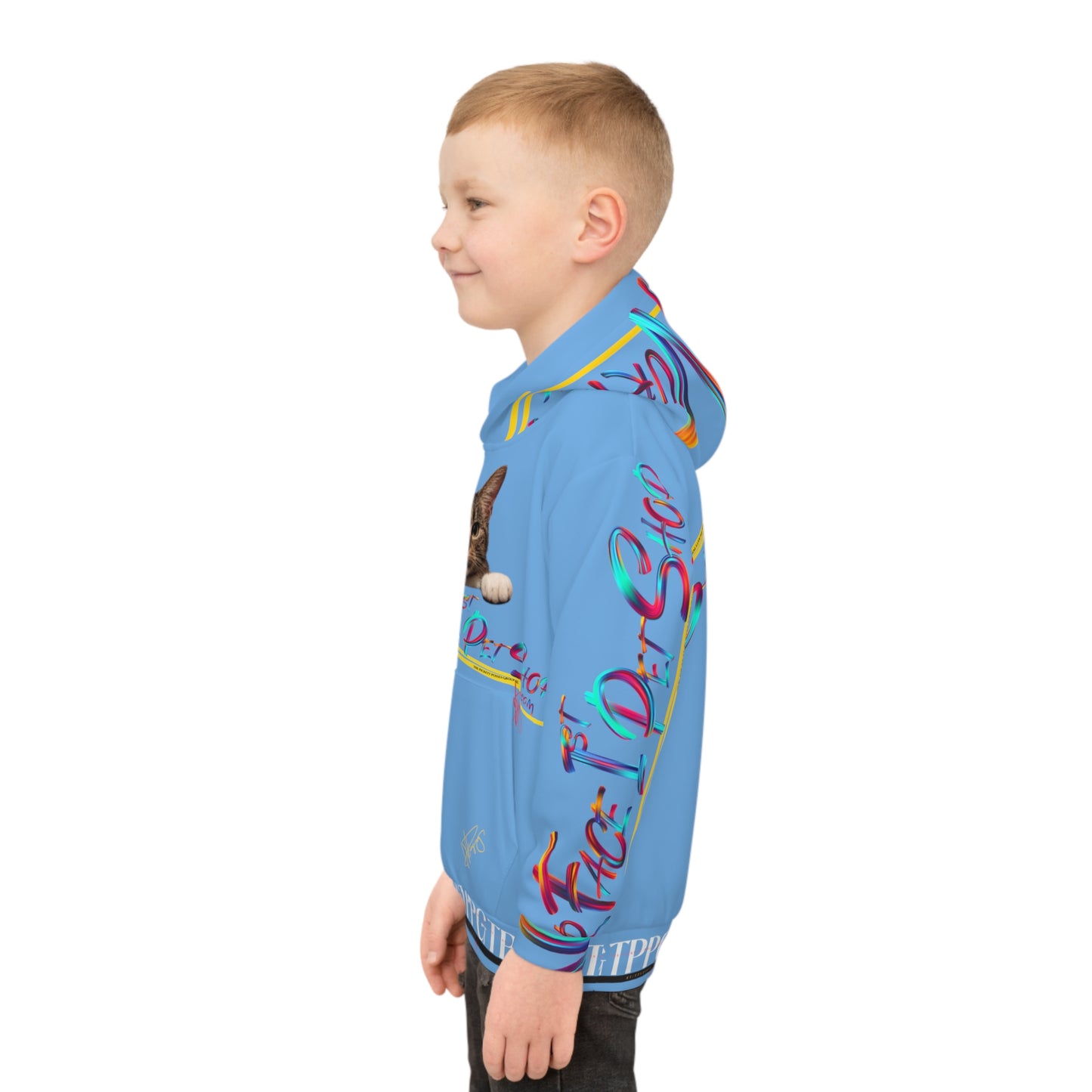 Kids/Children's (Lt. Blue) "TPPG Pet" Hoodie/Sweatshirt in 6 sizes