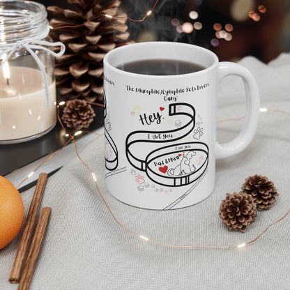 White "Ailurophile/Cynophile Lovers" 11oz Ceramic Mug from the 'TPPG-Apparels' Collection