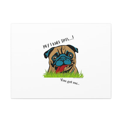 From our "TPPG Brand Pet Collection" ('HEY, I Rule This..")- Canvas Gallery Wraps - on White