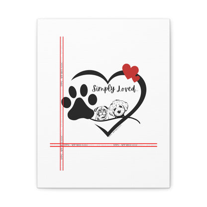 From our "TPPG Brand Pet Collection" - Canvas Gallery Wraps " Simply Loved"- in White