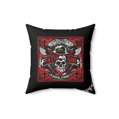 Square Shape "Father God Bikers" Pillow