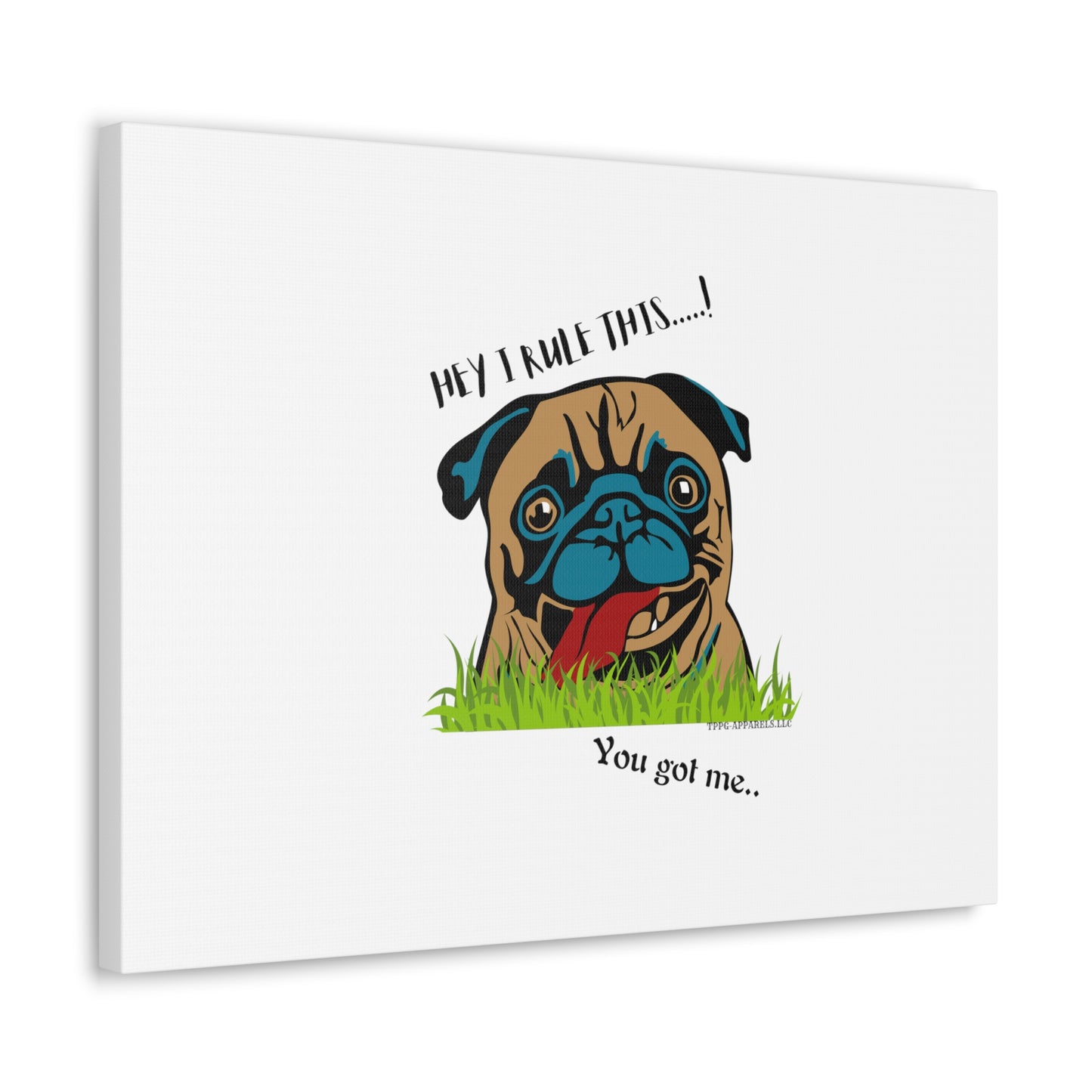 From our "TPPG Brand Pet Collection" ('HEY, I Rule This..")- Canvas Gallery Wraps - on White