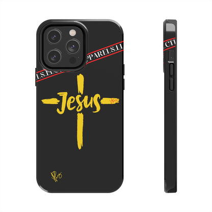 'iPhone Case' of A "Jesus/Faith" (Black)-Cute Cross Design 'TPPG Faith Collection'