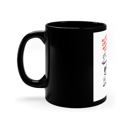 11oz Black "Cynophile Lovers" Glossy Finish Coffee/Tea Mug - from the 'TPPG-Apparels' Brand Collection