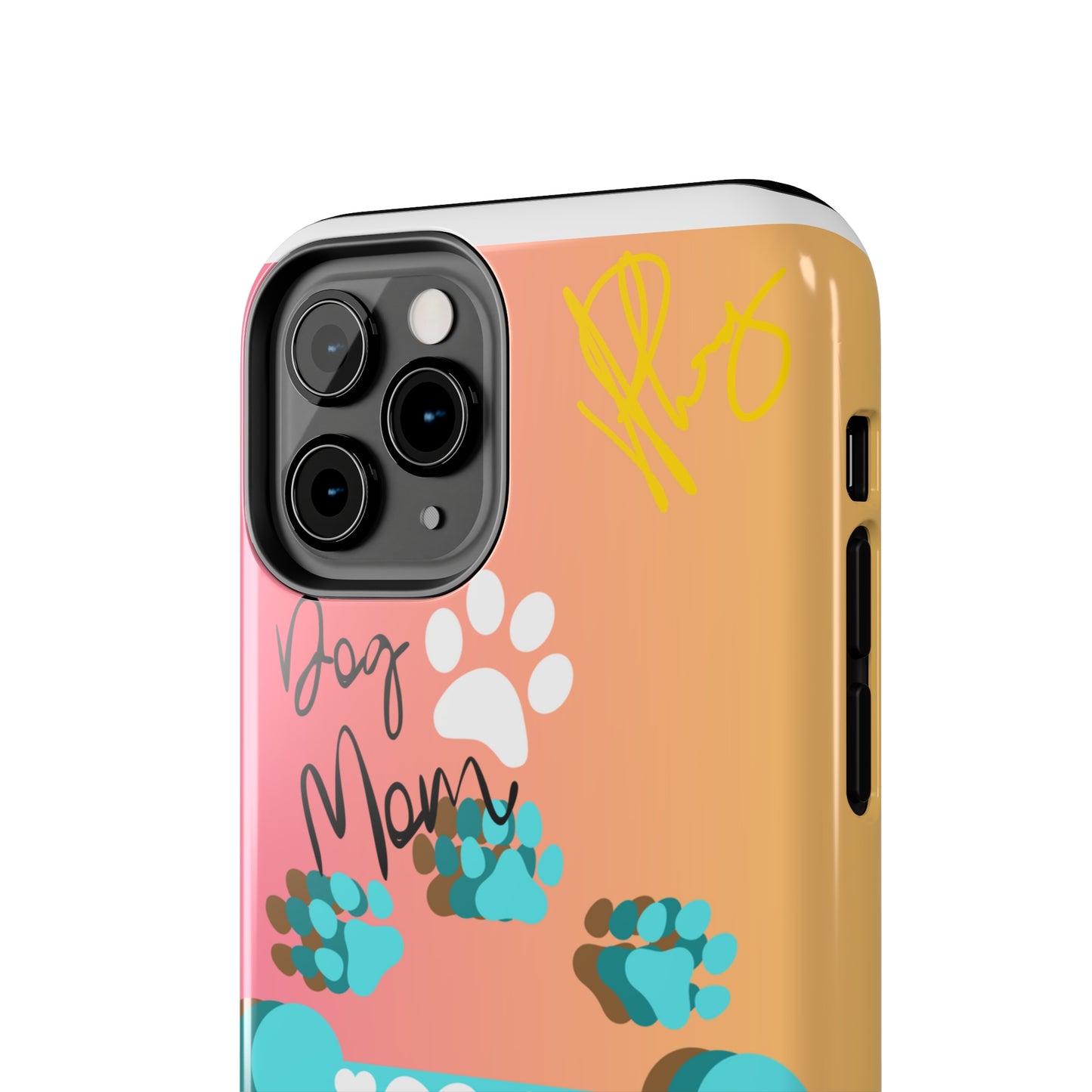 One of our Cutest "Dog Mom" Pet Designs (in a Multi-Colored Base Color) Verision from the 'TPPG Collection' Line carries Several sizes of the "iPhone Series" Tough Phone Cases