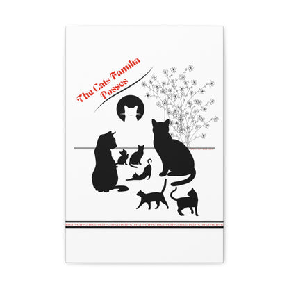 From our "TPPG Brand Pet Collection" - "The Cat Familia Posses.." Canvas Gallery Wraps in White