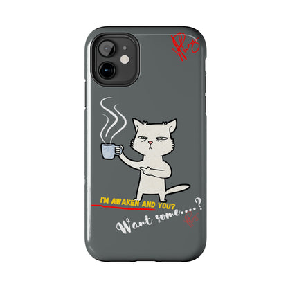 Another Lovely Grey - Cutie "Coffee Cat" Pet Design Verision from the 'TPPG Collection' Line carries Several sizes of the "iPhone Series" Tough Phone Cases