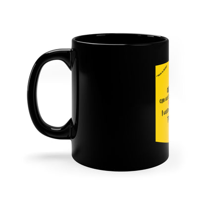 These Sleek & Humorous "Yellow Card Collection-Note To Boss" from the "TPPG-Apparels Brand" - 11oz Black Glossy Style Mug