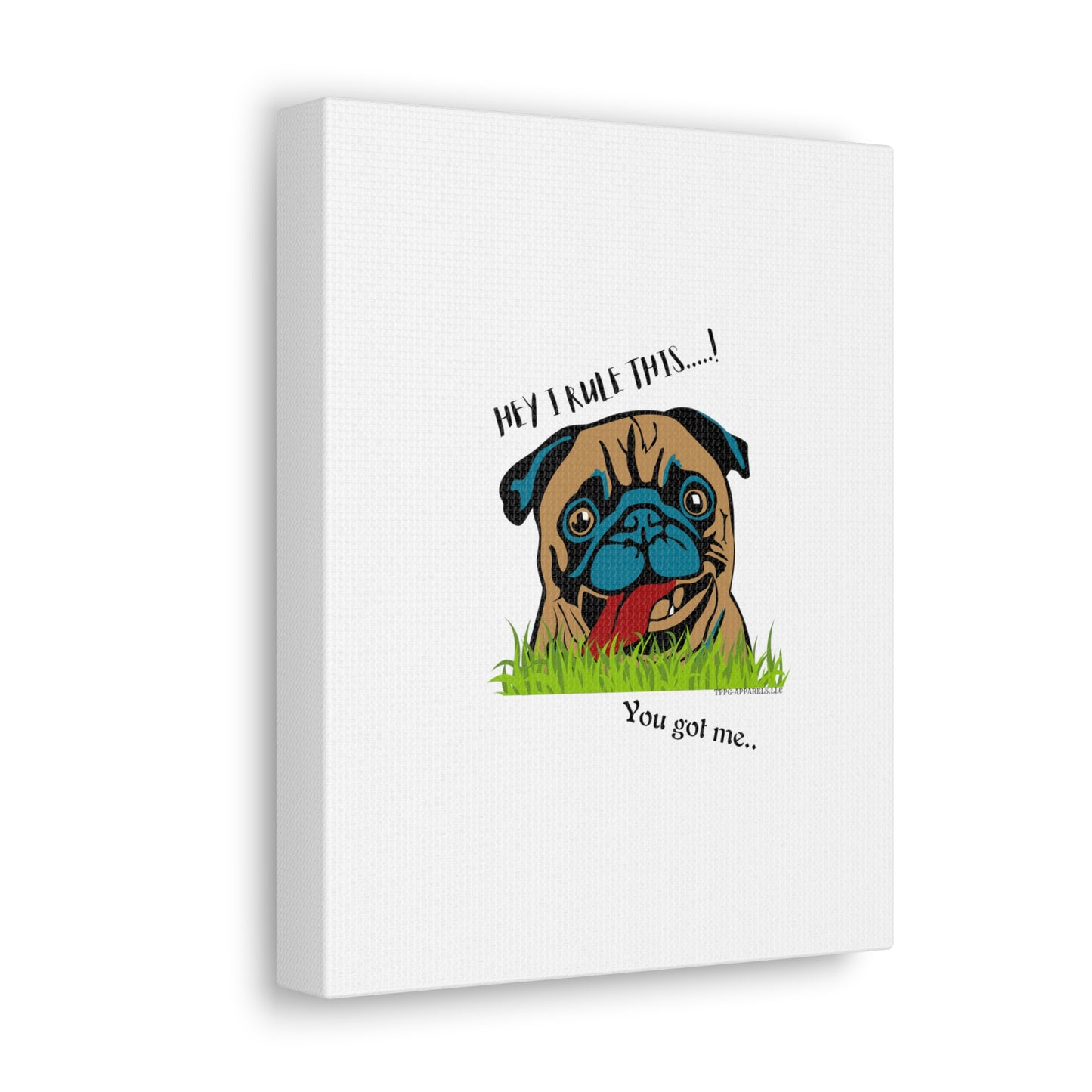 From our "TPPG Brand Pet Collection" ('HEY, I Rule This..")- Canvas Gallery Wraps - on White