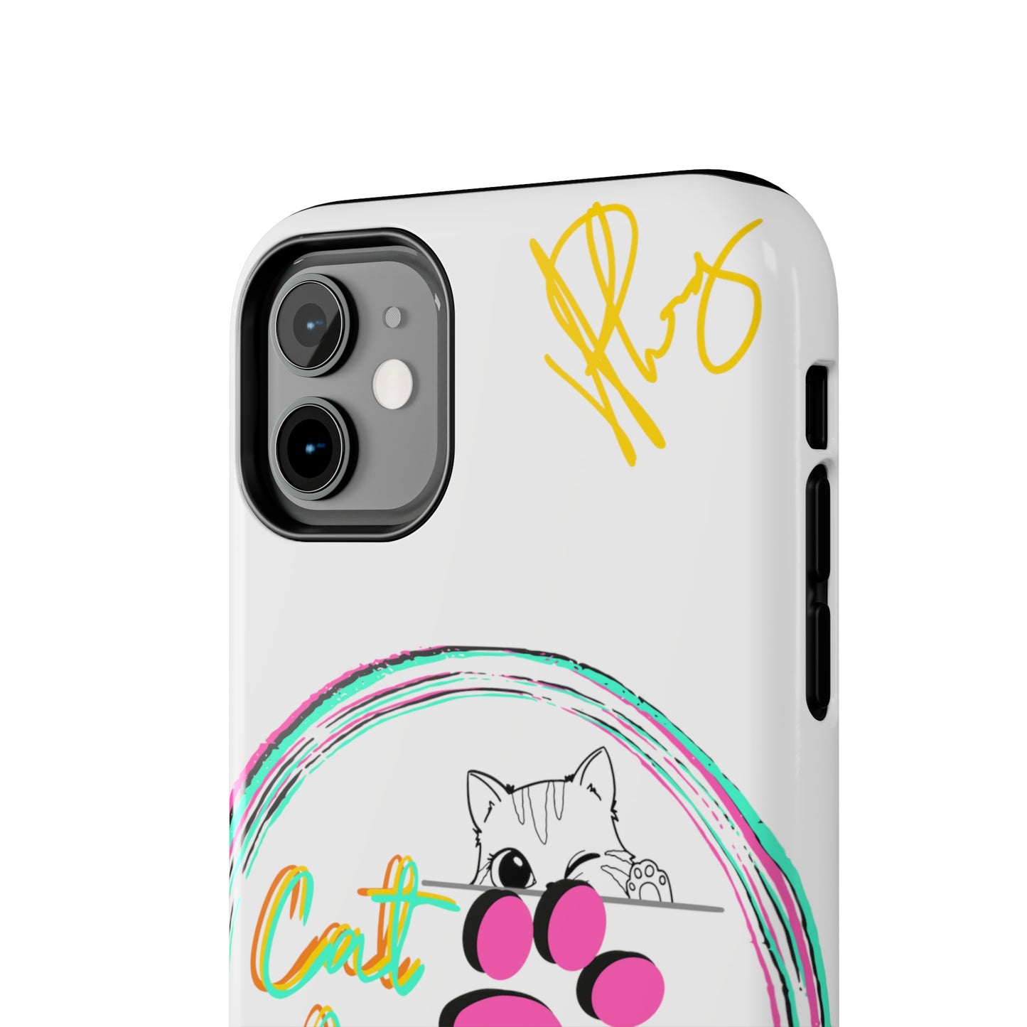 Guys Another one of our Cutest "Cat Mom" Pet Designs (in a White Base Color) Verision from the 'TPPG Collection' Line carries Several sizes of the "iPhone Series" Tough Phone Cases