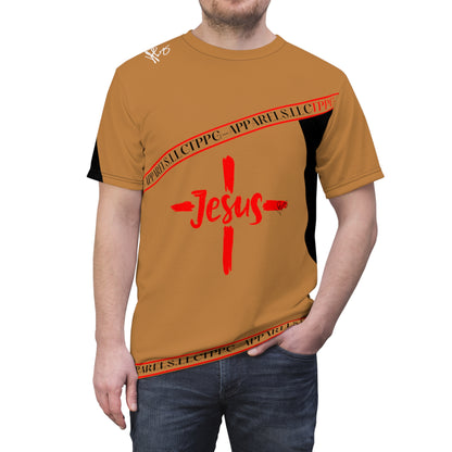 Unisex T-Shirt "Brown/Black" (Jesus/Faith) Design