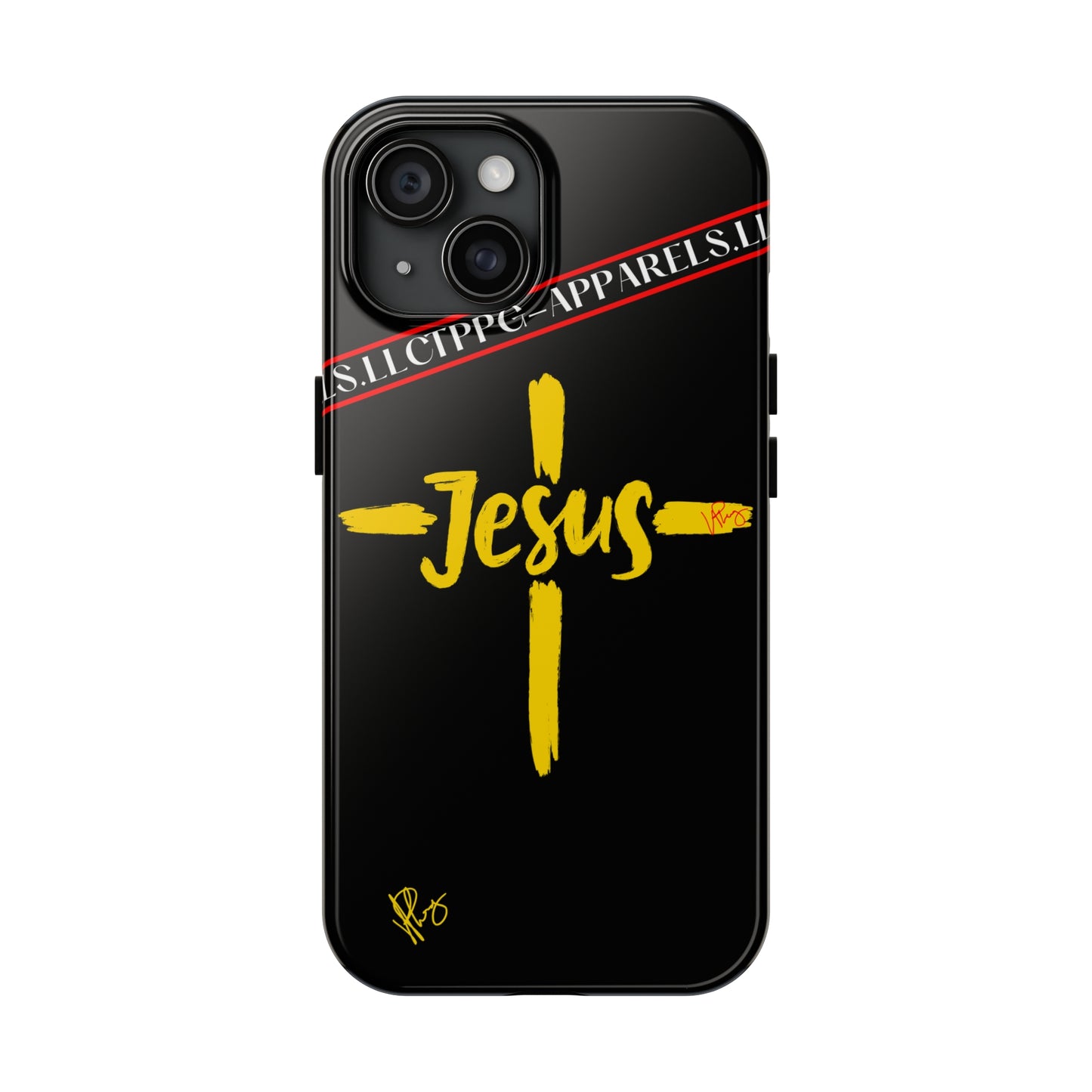 'iPhone Case' of A "Jesus/Faith" (Black)-Cute Cross Design 'TPPG Faith Collection'