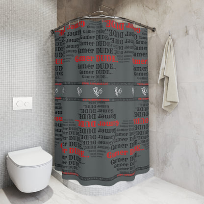 This Sleek "Gamer" Polyester Designer Style/ "TPPG-Apparels" Brand Shower Curtain