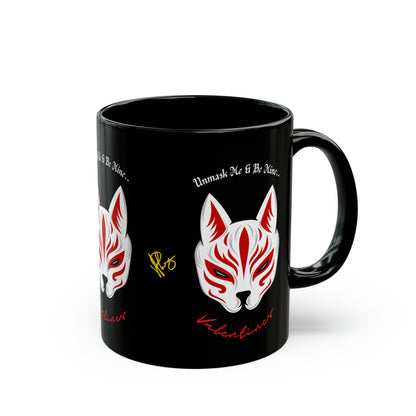 Black 'Valentine - Cat' Mug (11oz, 15oz)