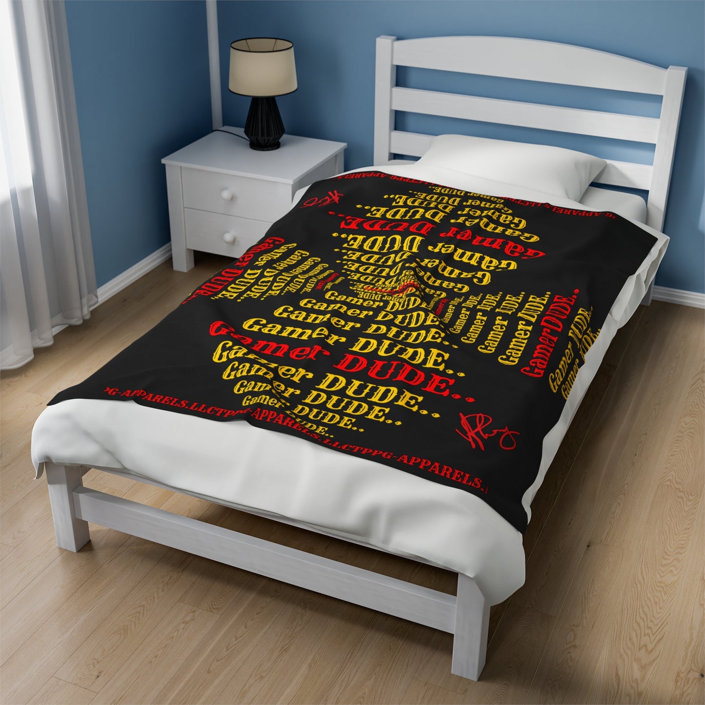 Hey Guys, another Bold Gamer Style Blanket from the "TPPG-Apparels" Brand Presents one of it's koolest designs on this Black Velveteen Plush Blanket