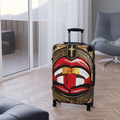 'Big Red Lips' Suitcase(s) on 360° Wheels